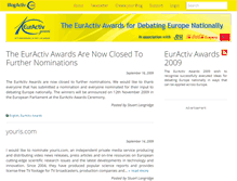 Tablet Screenshot of euractivawards09.blogactiv.eu