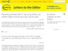 Tablet Screenshot of euractiv.blogactiv.eu